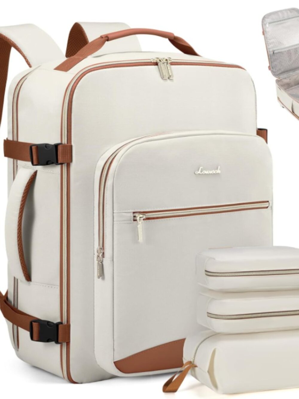 LOVEVOOK 40L Travel Backpack for Women & Men, Airline Approved Carry On Luggage